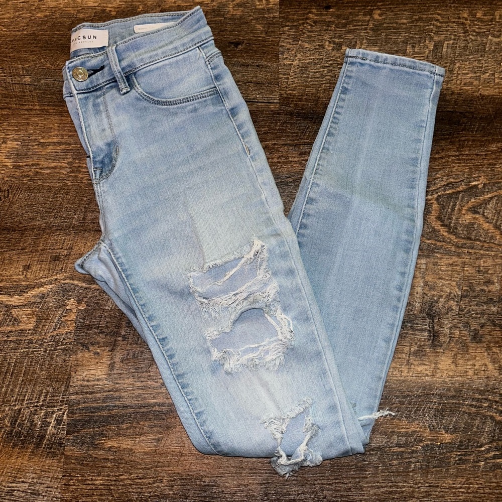 Distressed denim